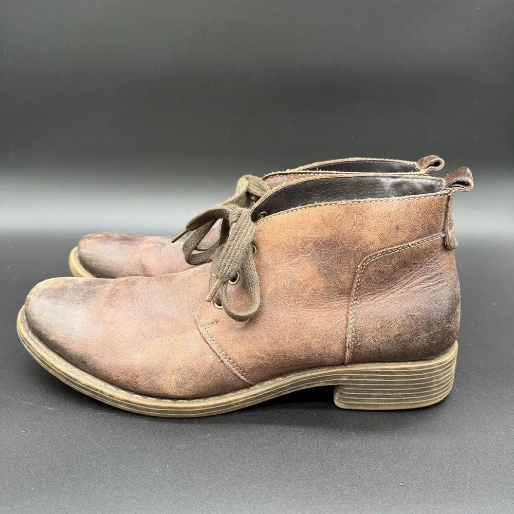 GBX Men's Brown Leather Lace-Up Ankle Chukka Boots Size‎ 12